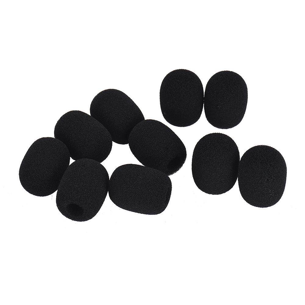 Andoer Mini Lapel Headset Microphone Windscreen Mic Foam Cover, Black 10-Pack