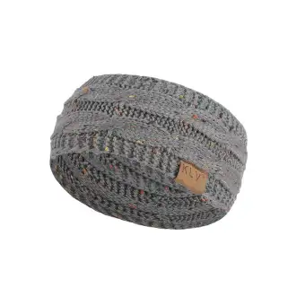 Men Women Hair Ball Knitting Headband Elastic Handmade Sport Hair
