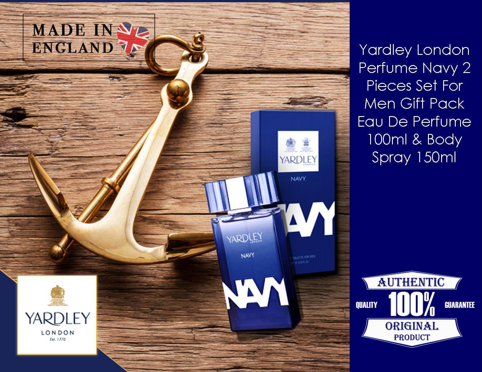 Yardley London Perfume Navy Pieces Set For Men Gift Pack Eau