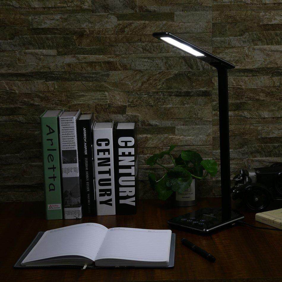 CFB Bàn Để Bàn LED Sạc Không Dây Chuẩn Qi Miếng Lót Tế Bào Giá Đỡ Kẹp dây Sạc Điện Thoại