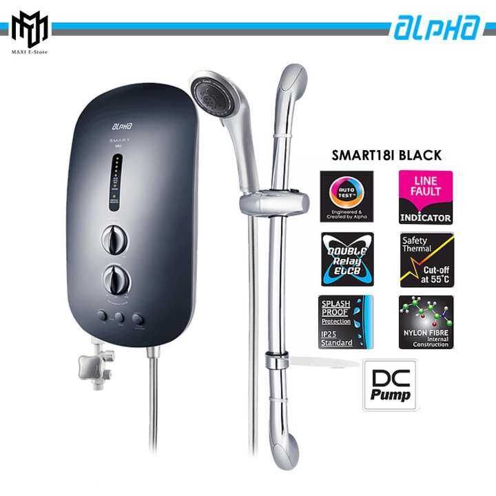 ALPHA Inverter DC pump WATER HEATER ALPSMART18IBLK black Lazada