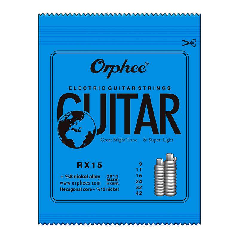 Orphee Electric Guitar Strings 6pcs/set RX15/RX17/RX19 Super Light High Quality Guitar Hexagonal Carbon Steel Guitarra Strings
