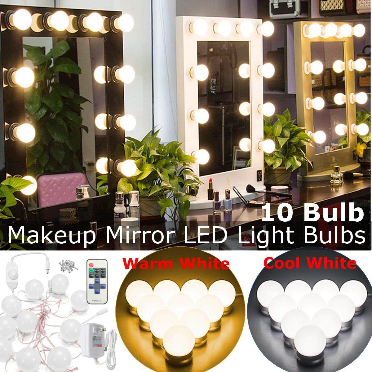 Hollywood Siêu Sao Gương Trang Điểm Vanity Đèn Led 10 Bóng Đèn Bộ Đầm