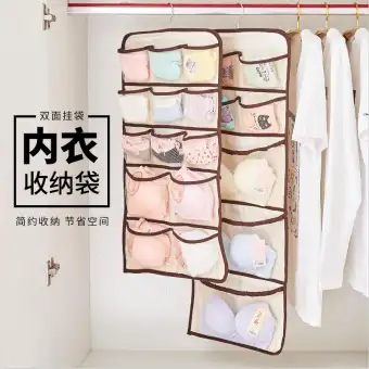 Fabric Wardrobe Closet Doors Back Wall Hanging Storage Bag