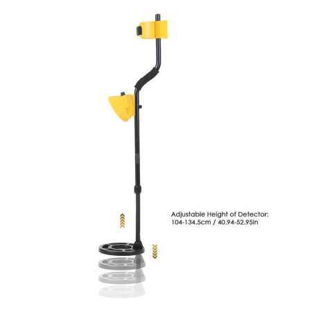 Queo MD-3010II เครื่องตรวจจับโลหะทอง Digger ไฟ Hunter ลึก Sensitive ค้นหาจอแอลซีดีสีเหลือง - นานาชาติ