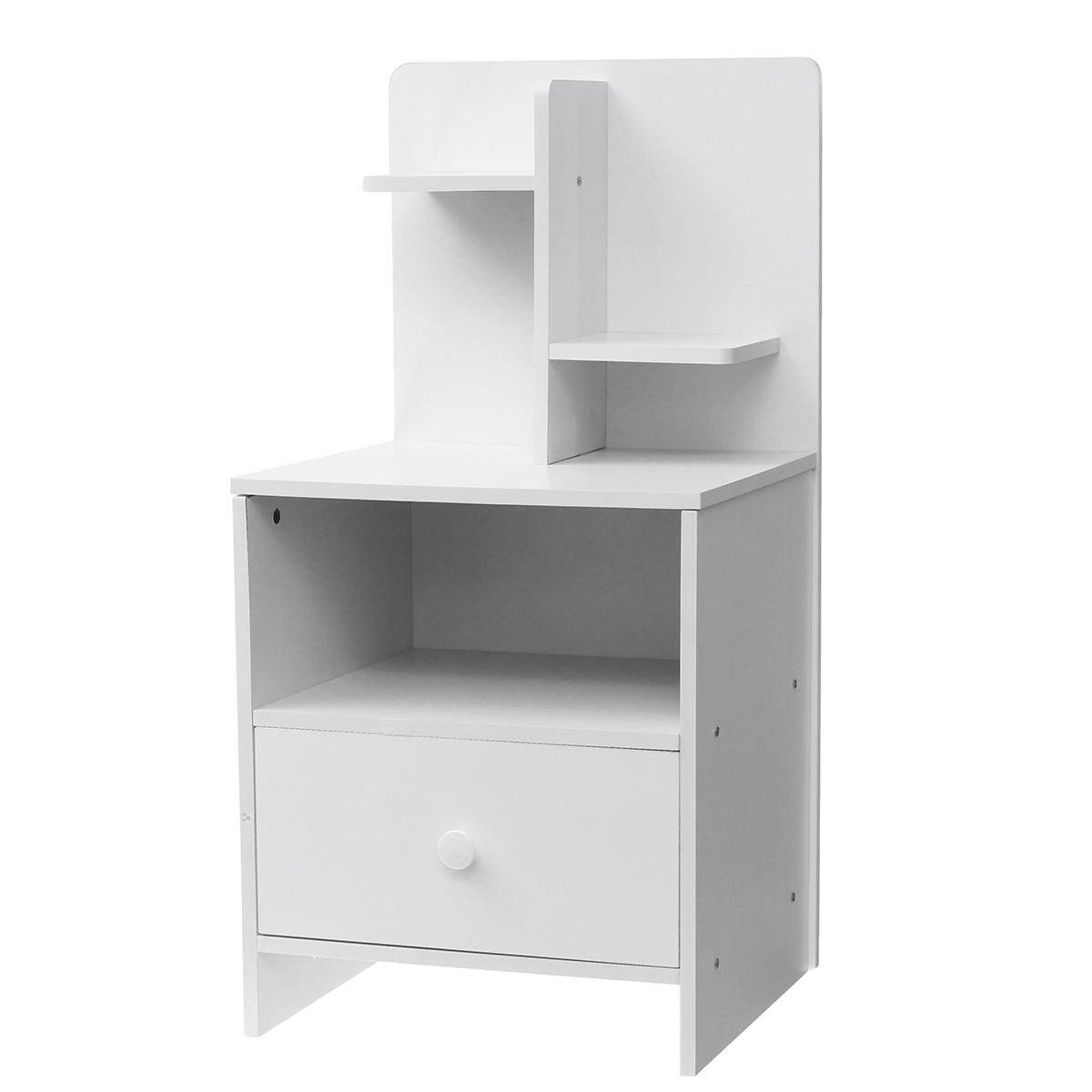 Modern Bedside Table With Drawer Nightstand Storage Bedroom Cabinet Shelf Units Yellow white