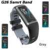 สมาร์ท G26 สายรัดข้อมือสำหรับออกกำลังกายการตรวจสอบการนอนหลับสายรัดข้อมือฟิตเนสสีนาฬิกาข้อมือสกรีนโหมดกีฬาหลายนาฬิกาอัจฉริยะสำหรับ Android IOS
