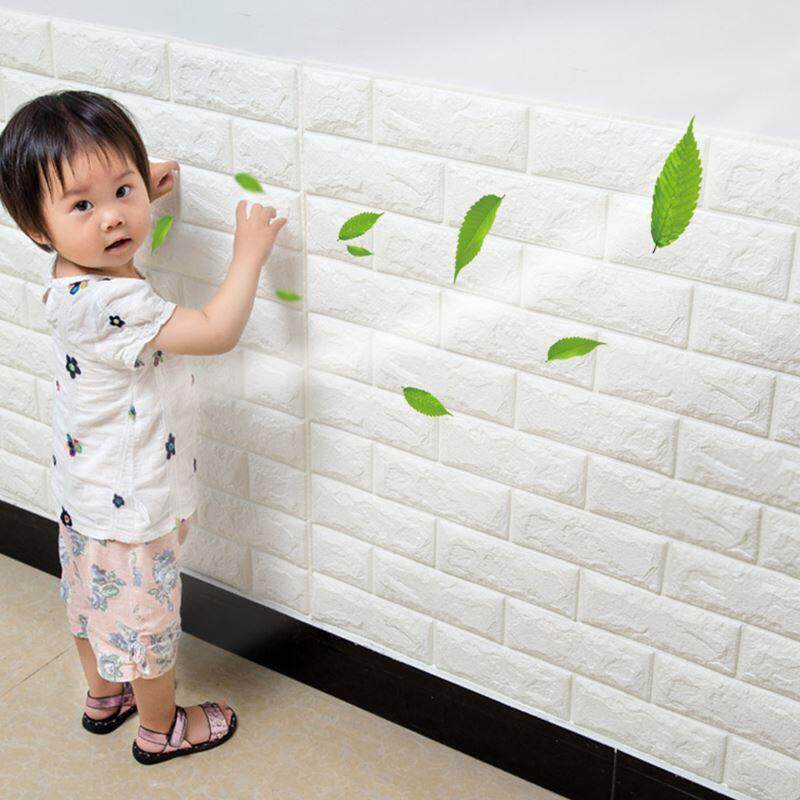 3D Diy Wallpaper Wall Stickers White Brick