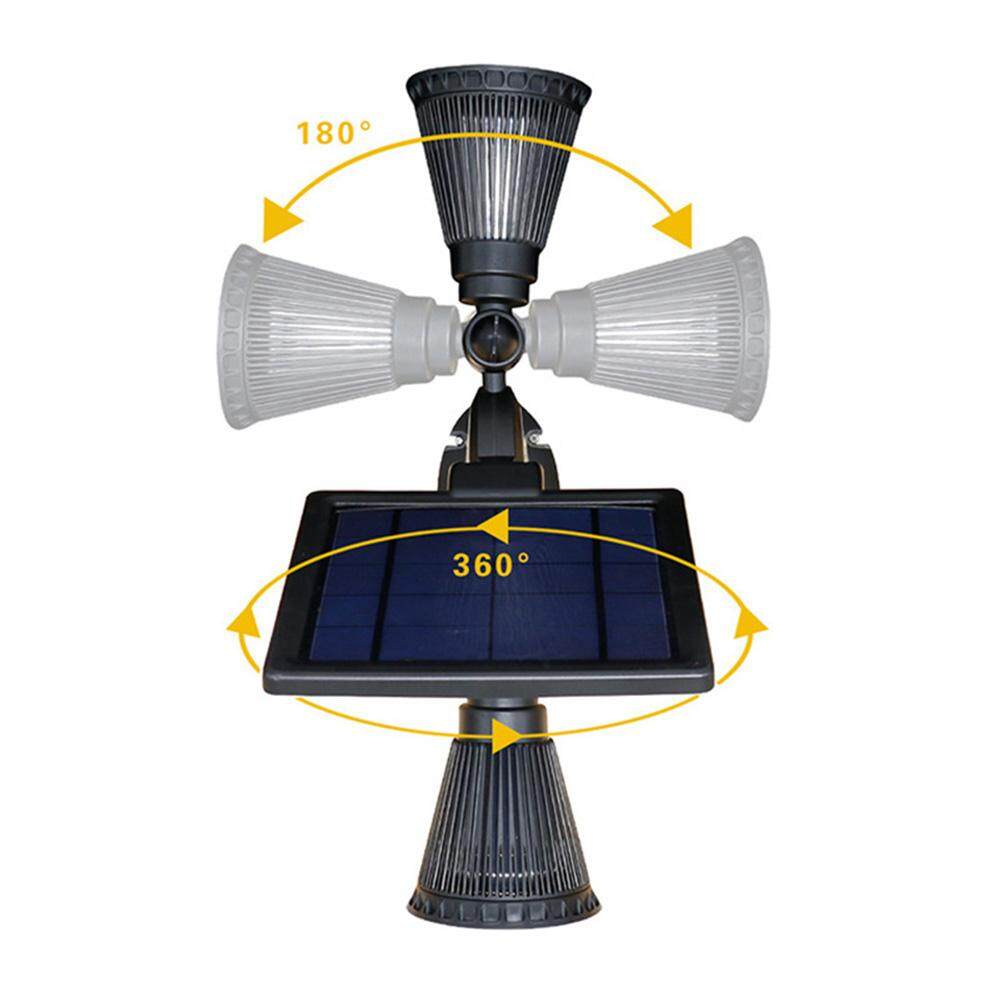 Đèn Sân Chống Nước Ngoài Trời Chạy Bằng Năng Lượng Mặt Trời CẢM BIẾN Chuyển Động Cảm Biến 2 Đầu Vườn UV