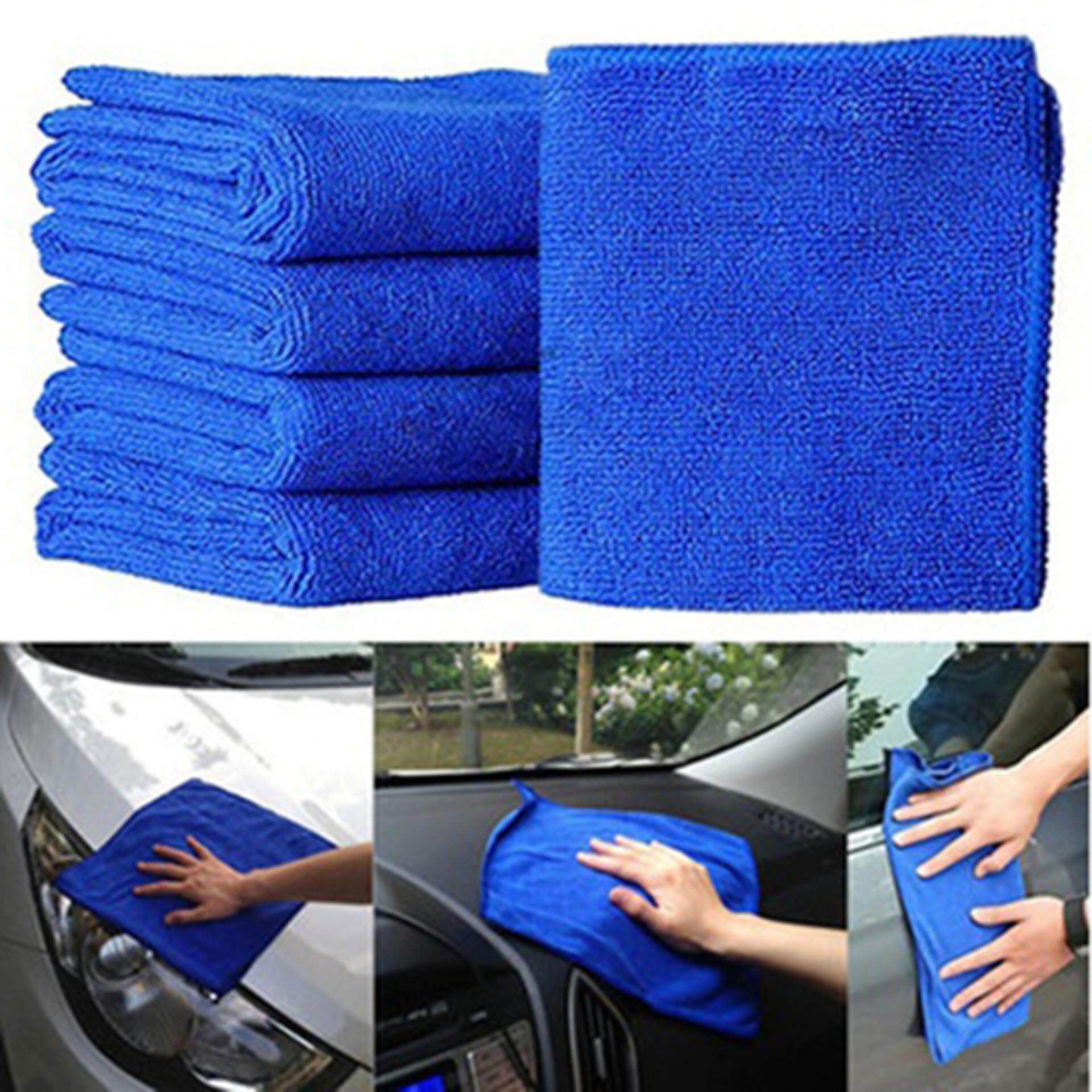 5/Soft Auto Car Microfiber Wash Cloth Cleaning Towels Hair Drying Duster QTY:5PCS - intl