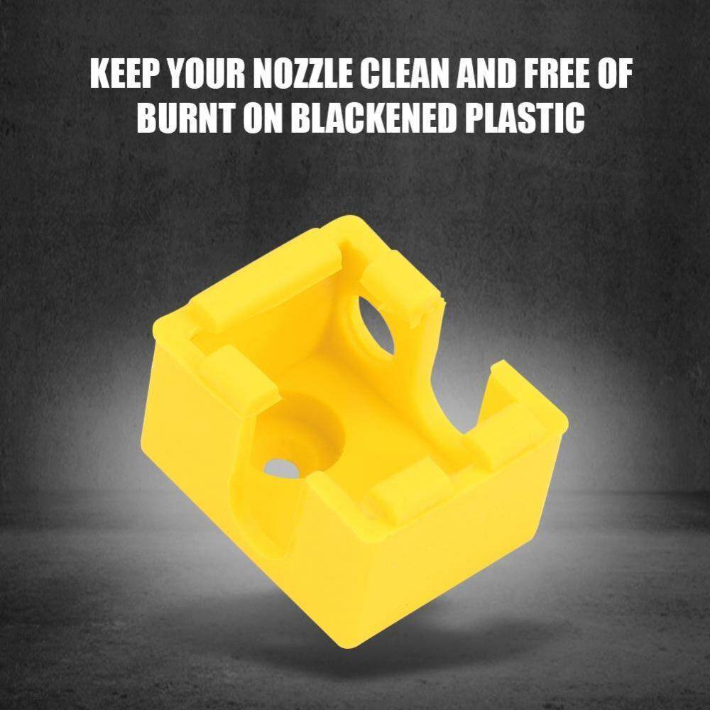 Case for V6 Aluminum Block Silicone Case Cover Sock for E3D V6 Aluminum Block 3D Printer Part Hot End Yellow