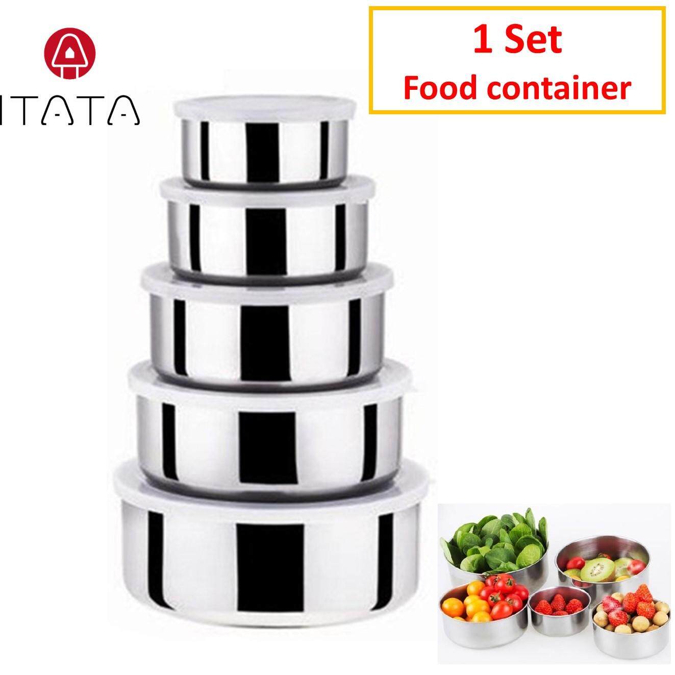 Itata 1 Set Of 5 Stainless Steel Food Container