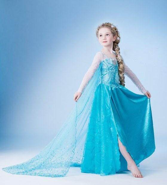 Girls Disney Frozen Costume Princess Elsa Dress for Kids Dress For Kids Girl