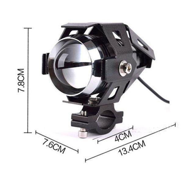 2 CHIẾC Đen U5 LED Xe Máy Thể Thao Lái Xe Sương Mù Đèn Trợ Sáng
