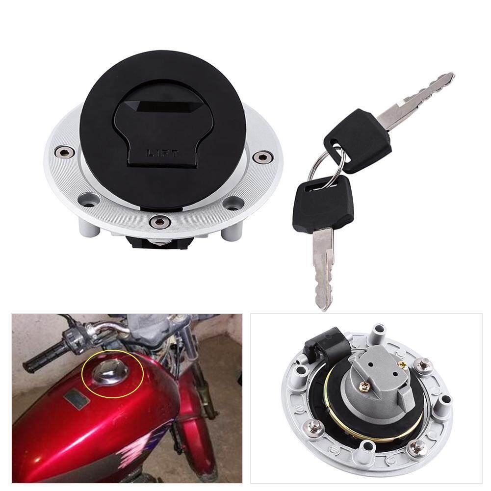 Aluminum Gas Fuel Tank Cap Cover With 2 Keys For SUZUKI GSXR 600 750 ...