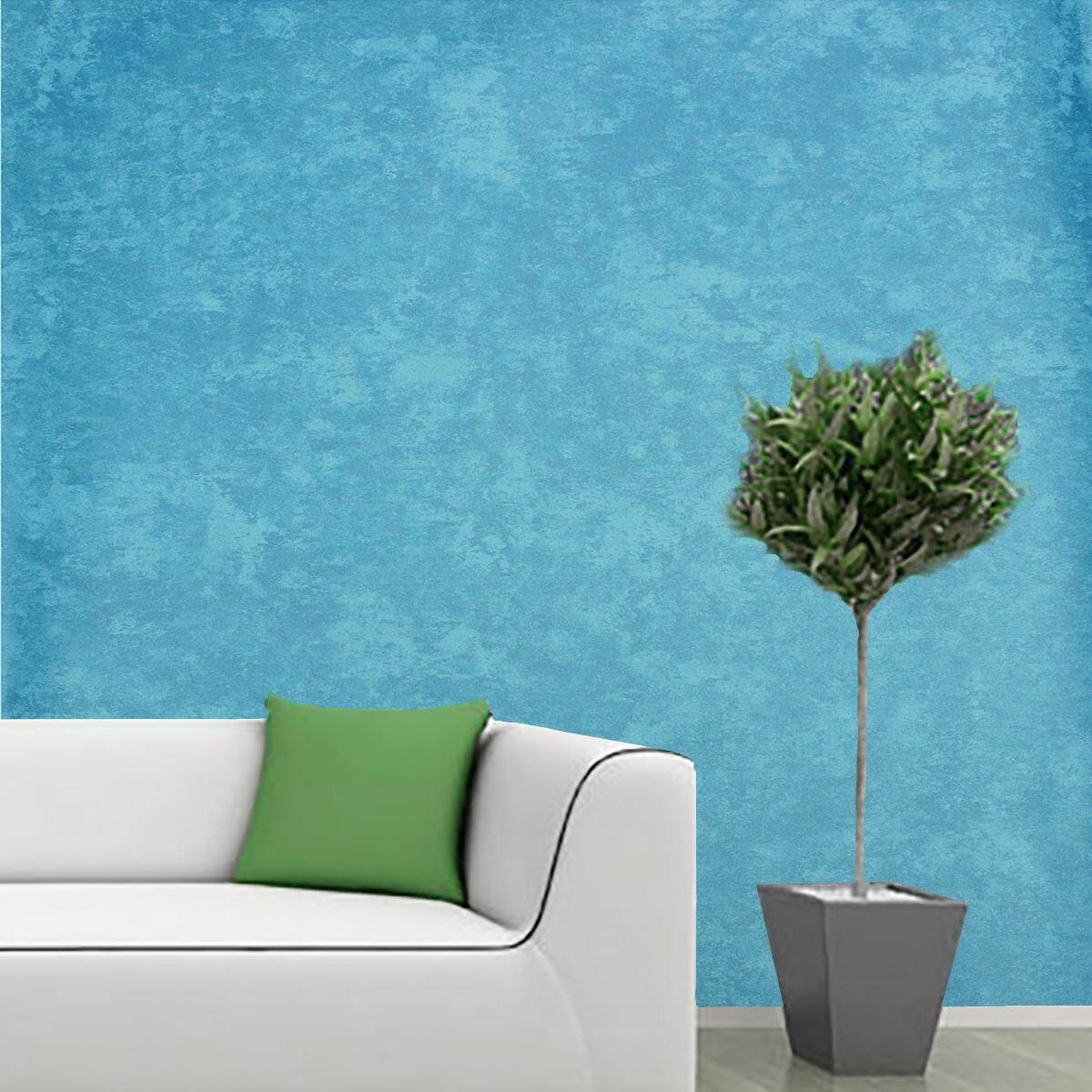 10M Roll Wallpaper Vintage Blue Mottled Wall Decor Art Home Decoration