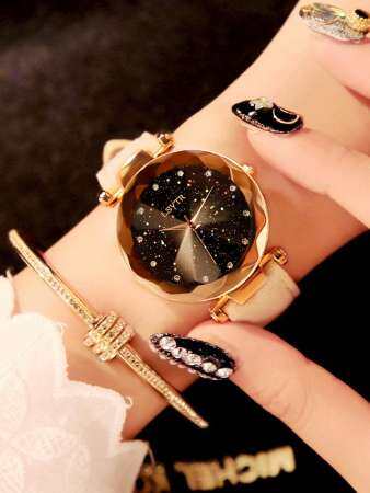 นาฬิกาหญิงกันน้ำแบบแฟชั่นหญิง 2018 ใหม่นักเรียนสไตล์เกาหลีเรียบง่ายแฟชั่นลำลองบรรยากาศออลจัง