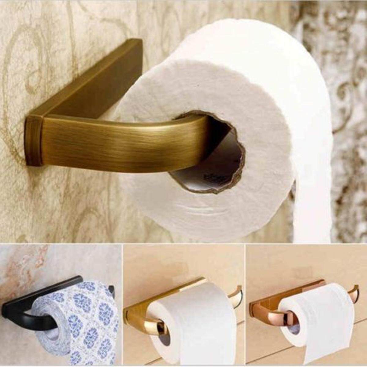 copper coloured toilet roll holder