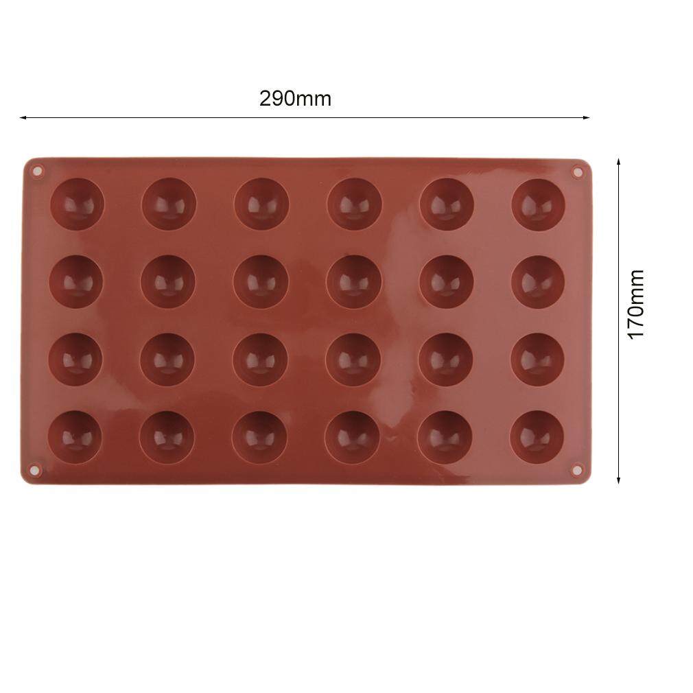 GETEK Professional 24 Hole Round Ball Shape Chocolate Mold Silicone Cake Mold