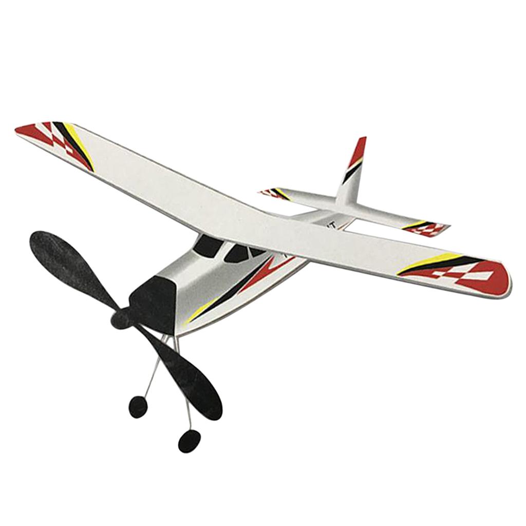 Dovewill Elastic Powered Fixed-wing Airplane Glider Flying Toy for Kids Children Gift
