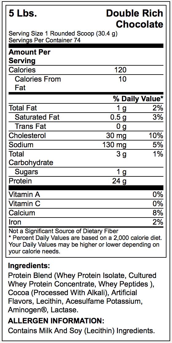 Gold Standard Whey Protein Extreme Milk Chocolate Nutrition Facts ...