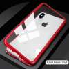 ปิดป้องกัน Apple iPhone X การดูดซับแม่เหล็กเคสโทรศัพท์โลหะ Ultra แม่เหล็กกระจกเทมเปอร์ 360 คลุมทั้งหมด