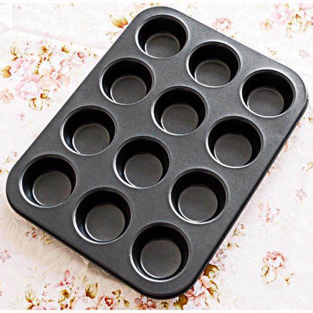 GETEK 12 Cups Mini Muffin Bun Cupcake Baking Bakeware Mould Tray Pan Kitchen