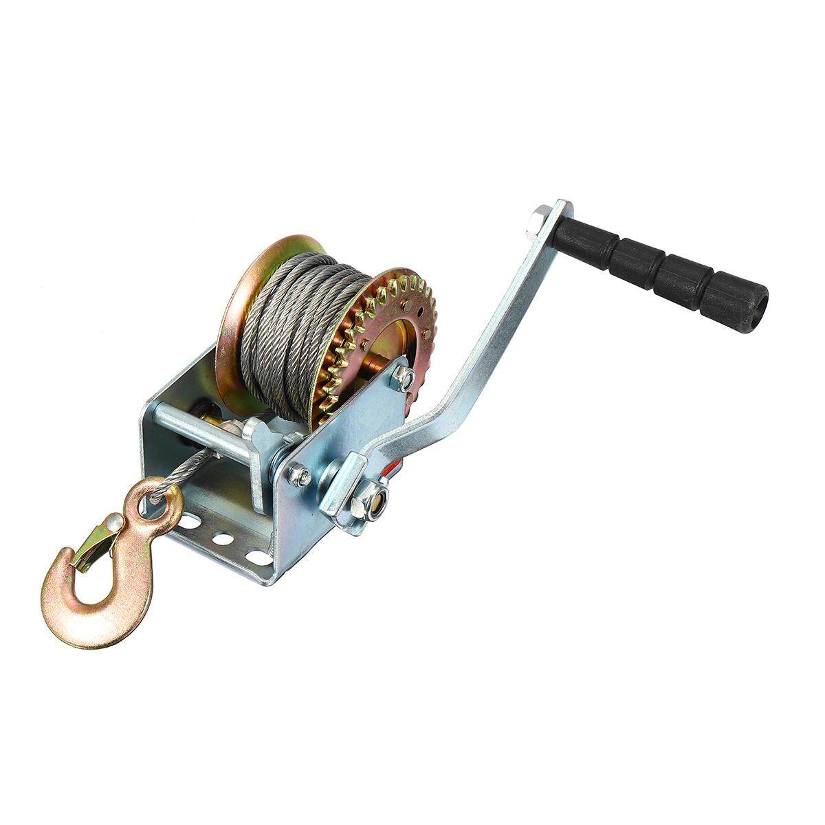 600lbs Manual Hand Winch + 10M Caravan Strap Length Marine Pull Boat Trailer