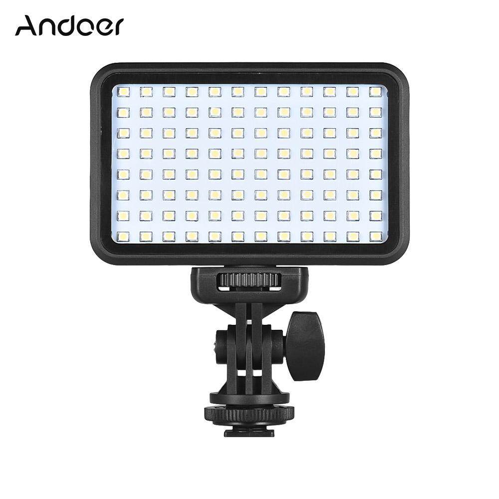 Andoer PAD96 LED Video Light 6000K Dimmable Fill Light Continuous Light Panel 7.5W CRI90+ with Camera Mount and CT Filter...