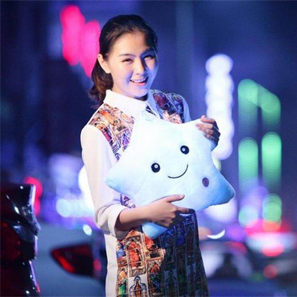 GOOD Unique Luminous Pillow Vivid Star Design LED Light Cushion Plush Pillow Toy - intl