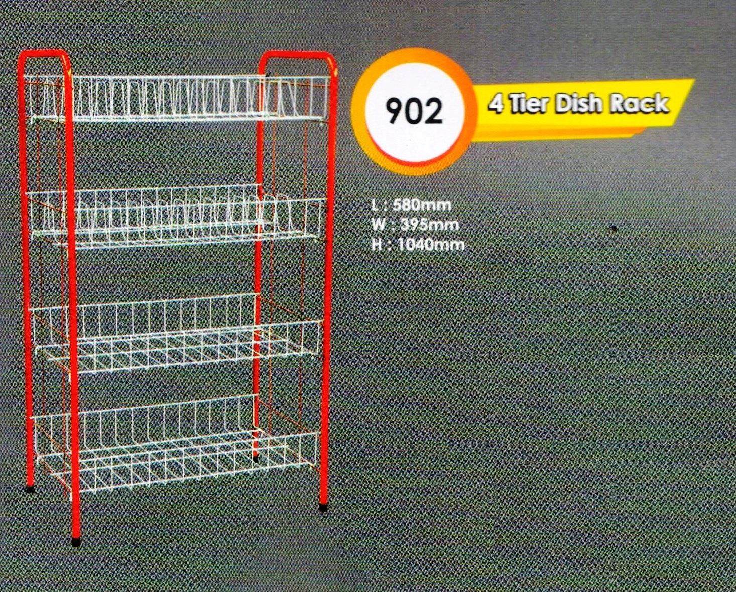 WM 902 Floor Standing 4 Tiers Dish Rack random colour DIY Lazada