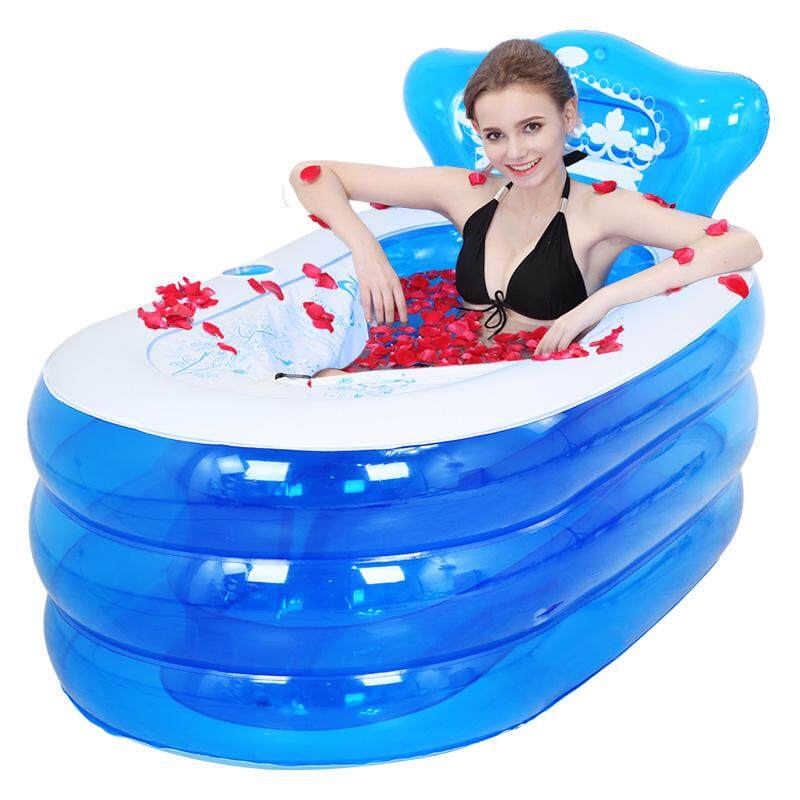 150 cm Blowup Trưởng Thành Bơm Hơi Lớn PVC Tắm Nhà Trong Nhà Spa Có Thể Gập Lại