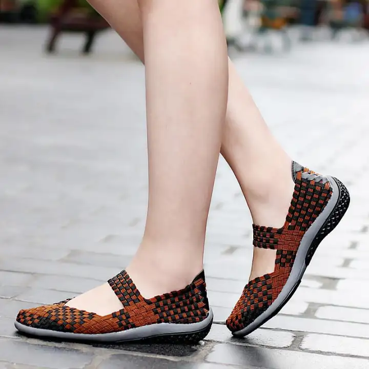 woven flat shoes