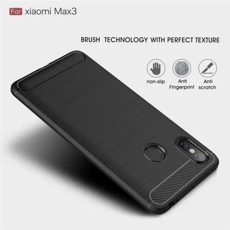 Lenuo สำหรับ Xiaomi Mi MAX 3 กรณีคาร์บอนไฟเบอร์ซิลิโคน Brushed ข้างหลังโทรศัพท์ครอบคลุมนุ่ม TPU กรณี Lenuo สำหรับ Xiaomi Mi MAX 3 กรณีคาร์บอนไฟเบอร์ซิลิโคน Brushed ข้างหลังโทรศัพท์ครอบคลุมนุ่ม TPU กรณี