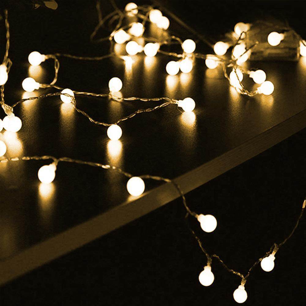 leegoal Outdoor String Lights, 100 LED Waterproof Ball Lights, 8 Lighting Modes, Battery Powered Starry Fairy String Lights For Garden,Christmas Tree, Parties