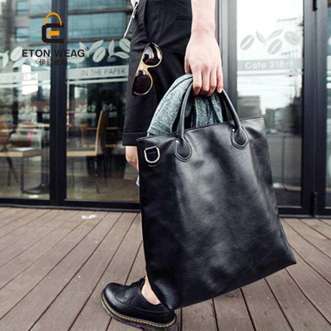 2020KX New Korean men's bag fashion multi-purpose bag shoulder bag Messenger bag casual bag men's bag handbag men bag - black