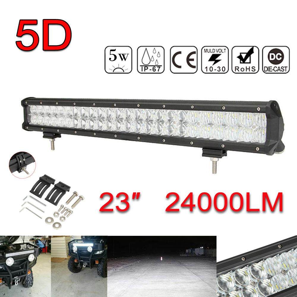 23 inch 240 W 5D Lũ Điểm Combo ĐÈN LED Trợ Sáng Lái Xe Đèn