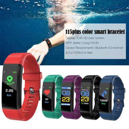 Outops บลูทูธสมาร์ทวอท์ช Heart Rate เครื่องวัดความดันโลหิต Fitness สายรัดข้อมือติดตาม