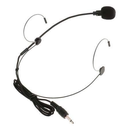 Miracle Shining 2Pack JY-528 3.5mm Mono Ear Hook Wired Headset Headworn Microphone Black