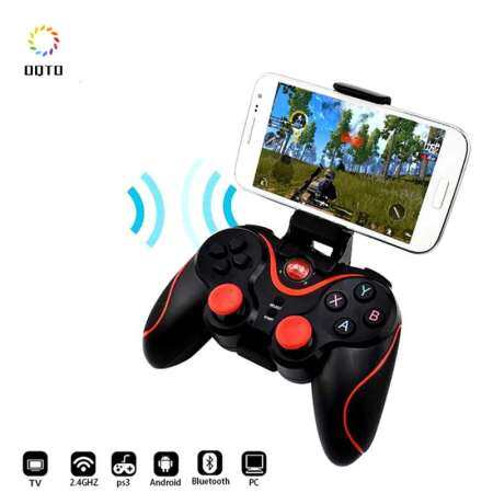 OQTO ขายดี T3 บลูทูธ 3.0 Pengontrol เกม Nirkabel จอยควบคุมเกมสำหรับ IOS สมาร์ทโฟน Android