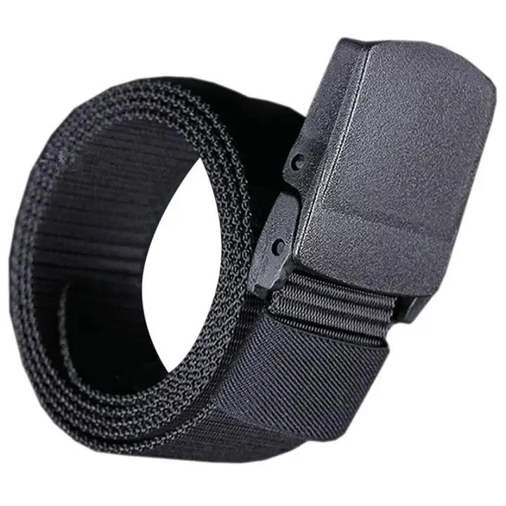 Wild Mens Canvas Belt Metal Free Plastic Automatic Buckle Lazada