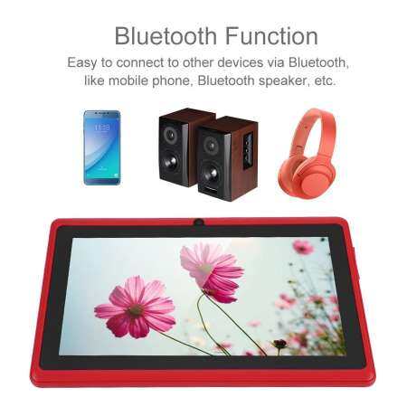 7IN 512 เมกะไบต์ RAM 8 กรัม ROM HD IPS แล็ปท็อป Mini WIFI บลูทูธ Android คอมพิวเตอร์ Quad - Core Dual กล้อง PC (Red EU)