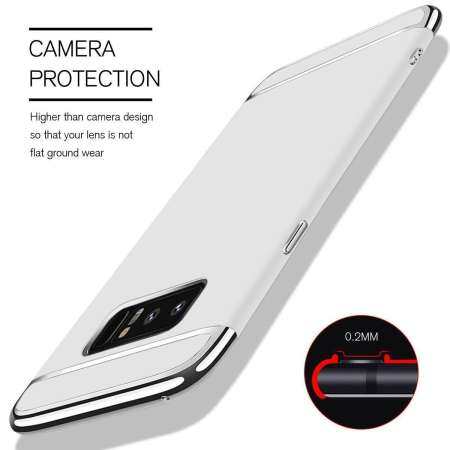 Case for Samsung Galaxy Note 8, 3 in 1 Anti-Scratch Shockproof Cover Electroplate Frame with Coated Surface Excellent Grip Casing