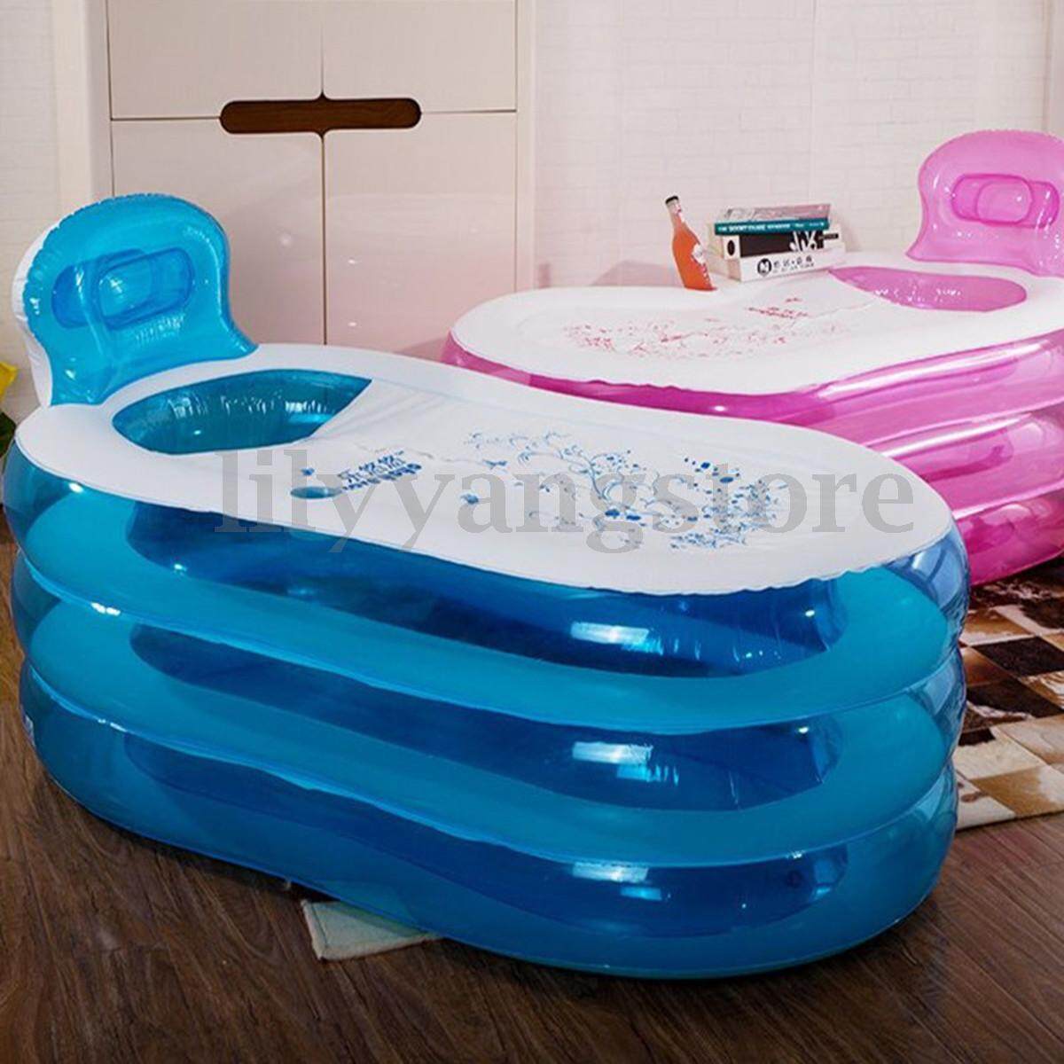 150 cm Blowup Trưởng Thành Bơm Hơi Lớn PVC Tắm Nhà Trong Nhà Spa Có Thể Gập Lại