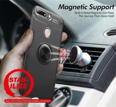 For Huawei Y9 2018 Case, Luxury Colorful Metal Magnetic Ring Soft Silicone Cover Phone Casing For Huawei Y9 2018 Case, Luxury Colorful Metal Magnetic Ring Soft Silicone Cover Phone Casing