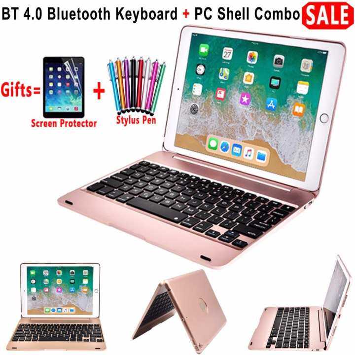New For iPad 9.7 2017 2018 A1893 Wireless Bluetooth Keyboard Case Cover