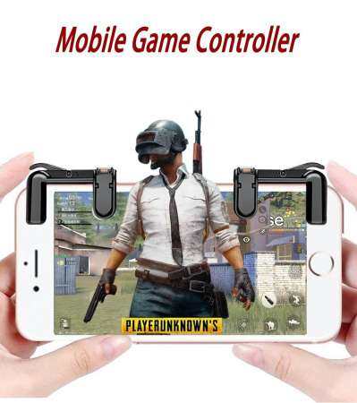 AJKOY PUBG จอยสติ๊กโลหะ Trigger ปุ่มไฟเกมยิง Shortcut Key Controller Gamepad สำหรับโทรศัพท์ทั้งหมดสำหรับ PUBG FPS STG TPS เกม Last Battle Ground, survivor Royale, ไฟฟรี