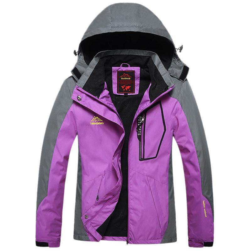 Spring autumn Women Outdoor jacket Windproof Camping Hiking sports coat fishing tourism mountain jackets waterproof women purple M