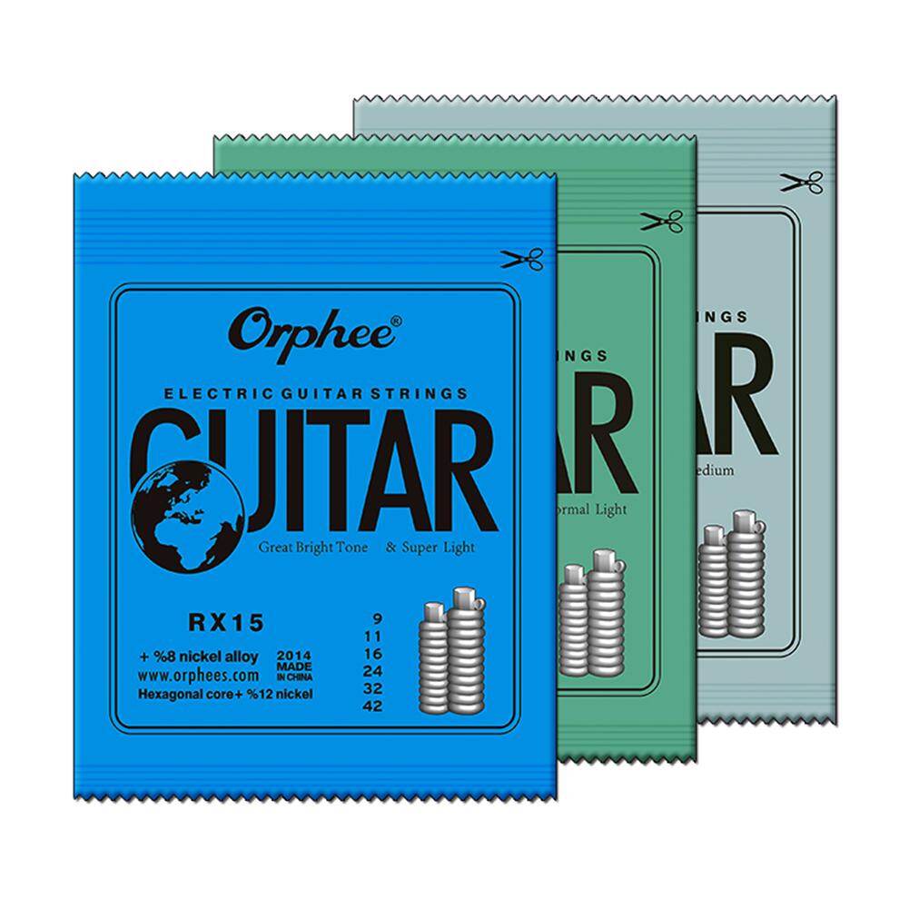 Dây Đàn Ghi Ta Điện Orphee 6 Cái/bộ Siêu Nhẹ RX15/RX17/RX19, Dây Đàn Guitar Bằng Thép Cacbon Hình Lục Giác Chất Lượng Cao