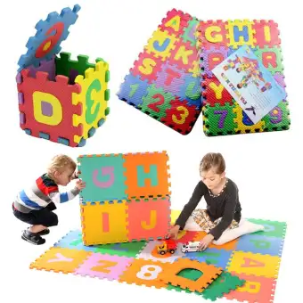 36pcs Alphabet Numbers Eva Floor Mat Baby Room Jigsaw Abc 123 Foam
